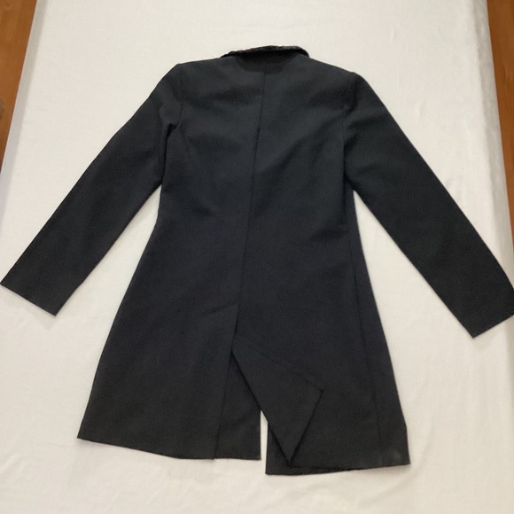 VTG Rampage Black Velvet Collar Longline Blazer Jacket Womens Goth Whimsy size 7 - Picture 9 of 10